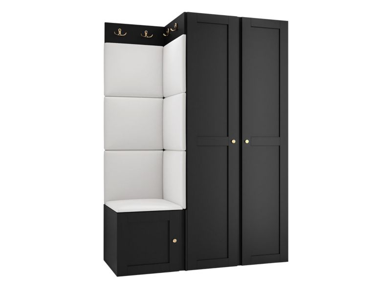 Zestaw MIRJAN 24 Orion Ramiro XXIII czarny + biała ekoskóra 1 kpl.