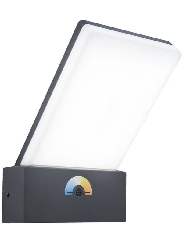 Kinkiet ścienny zewnętrzny Lutec Pano antracytowo-biały LED 16W 2600K-6000K 1200lm IP54 wym: 19 x 4 x 14 cm aluminium - 1 szt.