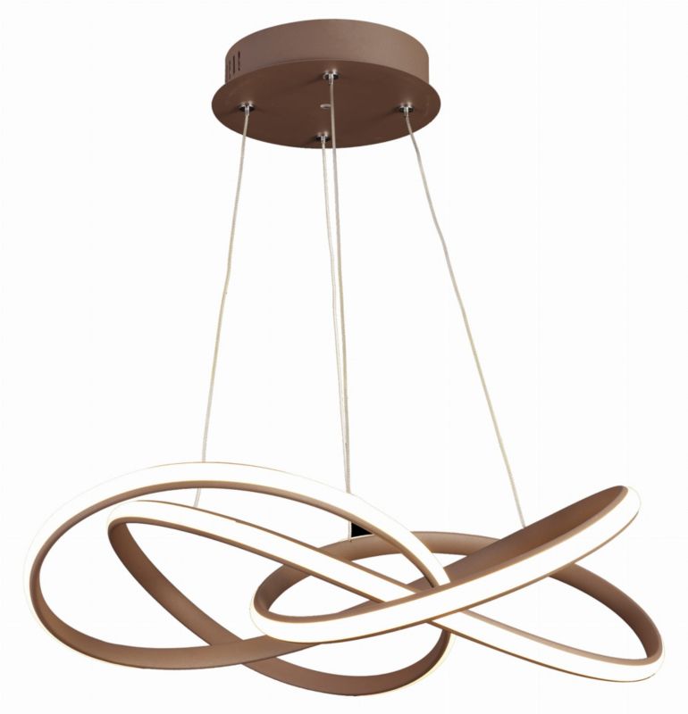 Żyrandol Candellux Douglas brązowo-biały wym: 150 x 58 x 58 cm 1xwbudowany LED x 40W 1 szt.