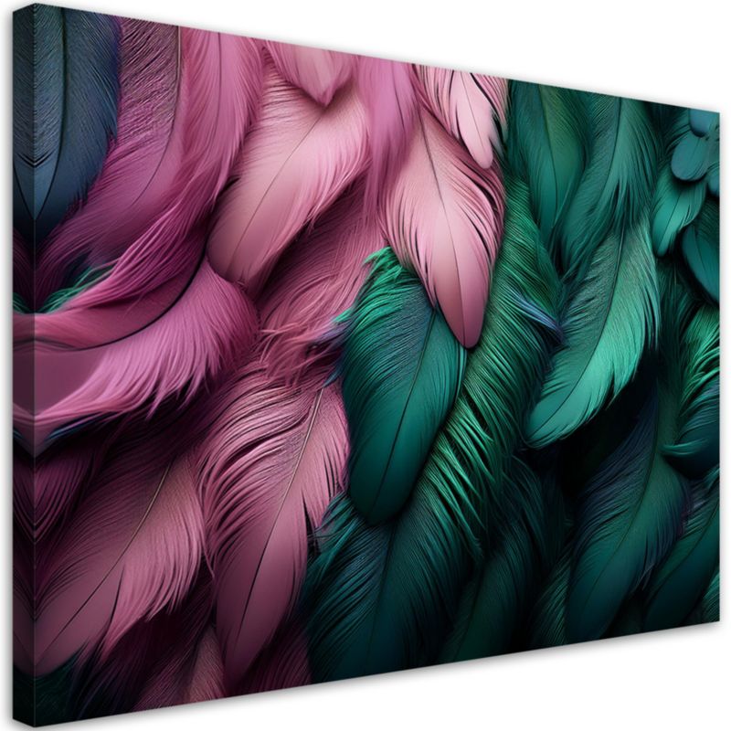 Obraz na płótnie Feeby Różowe Pióra 90x60cm 1szt