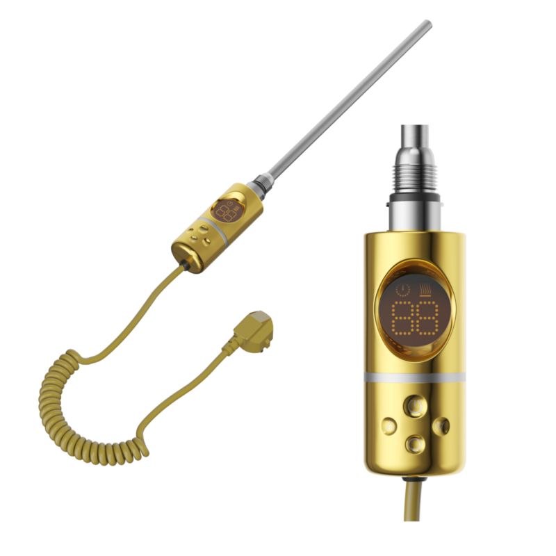 Grzałka Elektryczna 300W Złota Granitan G1/2 z Termostatem Led 1 szt.