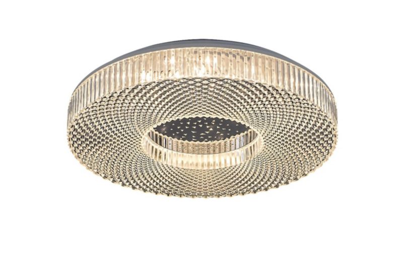 Plafon sufitowy nowoczesny Rabalux Ziva chromowany przezroczysty LED 36W 3000K-6000K 2340lm IP20 wym: 8,3 x 40 x 40 cm - 1 szt.