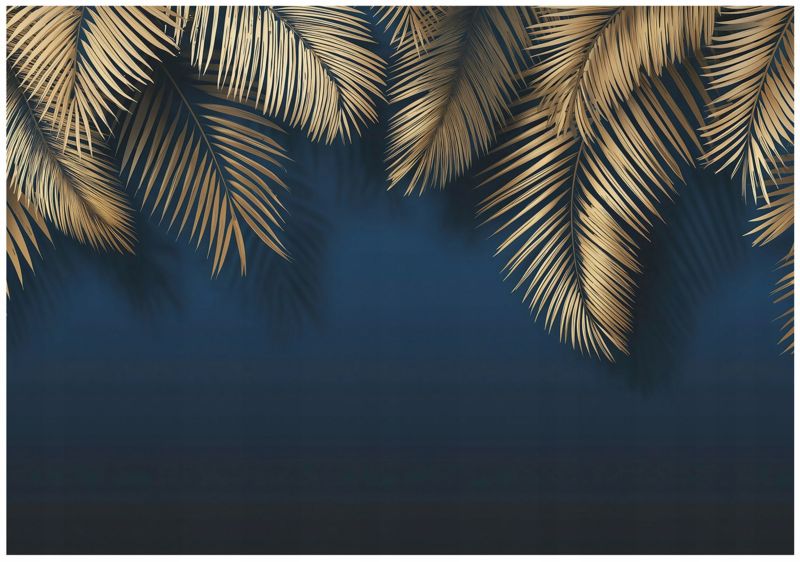 Fototapeta WALLARENA Do Sypialni Salonu Na Flizelinie Liście Abstrakcja Wiszące Niebieski 250x175 cm 16073VX5 1 szt.