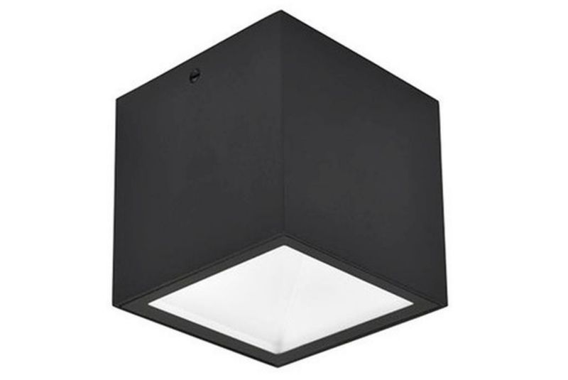 Lampa sufitowa zewnętrzna Lutec Gemini czarny mat LED 7W 3000K 750lm IP65 wym: 8,5 x 8,5 x 8,5 cm - 1 szt.