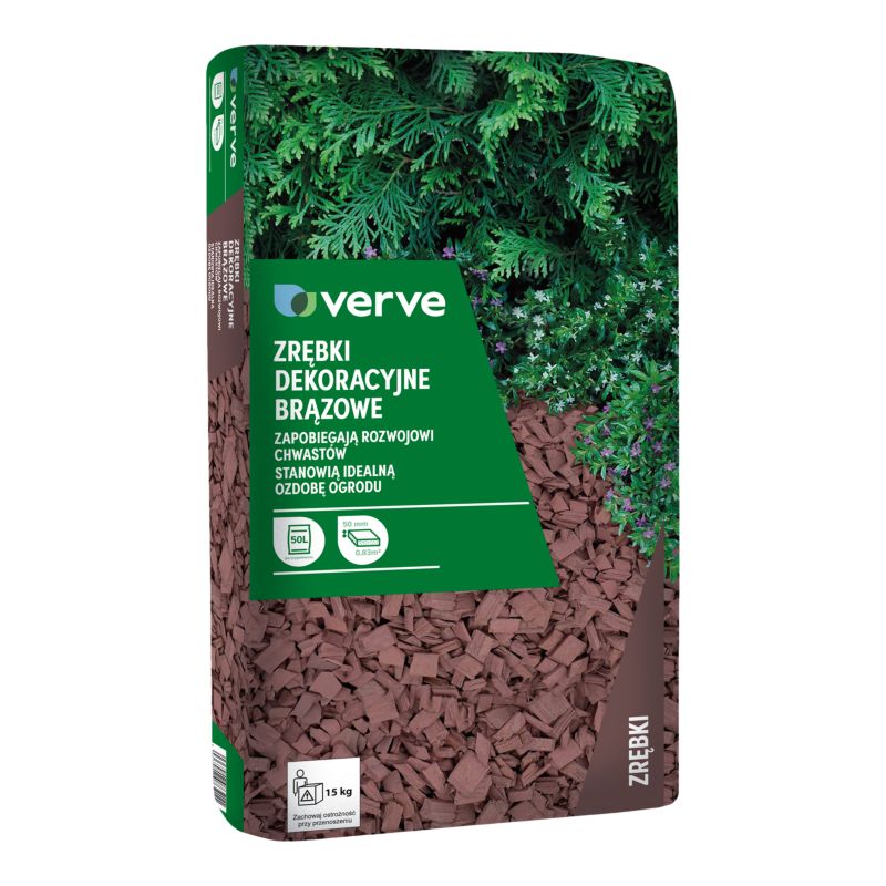 Zrębki dekoracyjne Verve brązowe 50 l