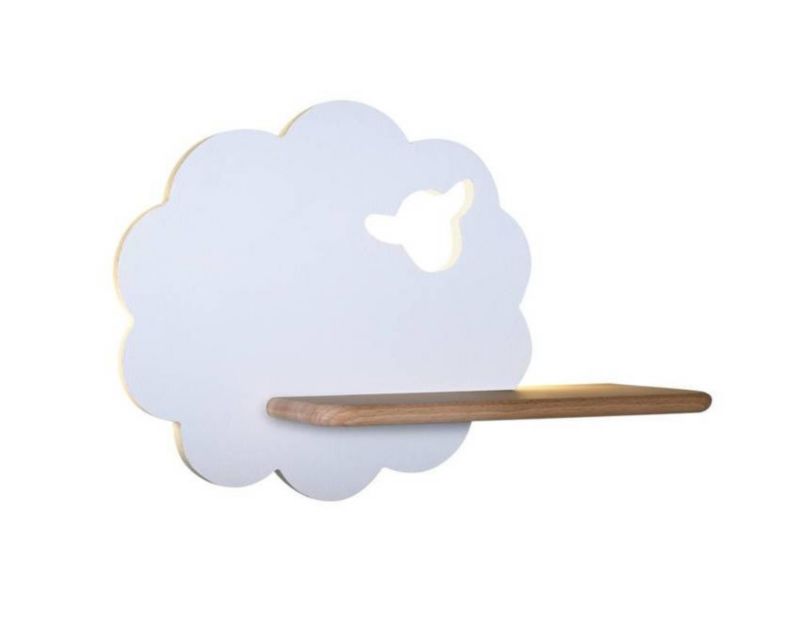 Kinkiet ścienny Candellux Sheep jasne drwno i biały LED 4W 4000K 250lm IP20 wym: 24 x 36 x 12 cm - 1 szt.