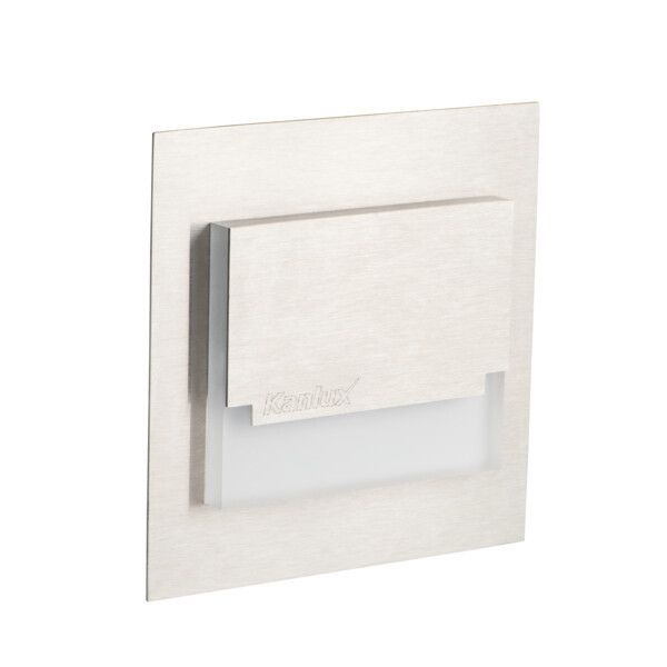 Oprawa oświetleniowa schodowa Kanlux Sabik stal nierdzewna LED 0.8W 4000K 14lm IP20 wym: 7,5 x 7,5 x 2,3 cm kwadratowa - 1 szt.