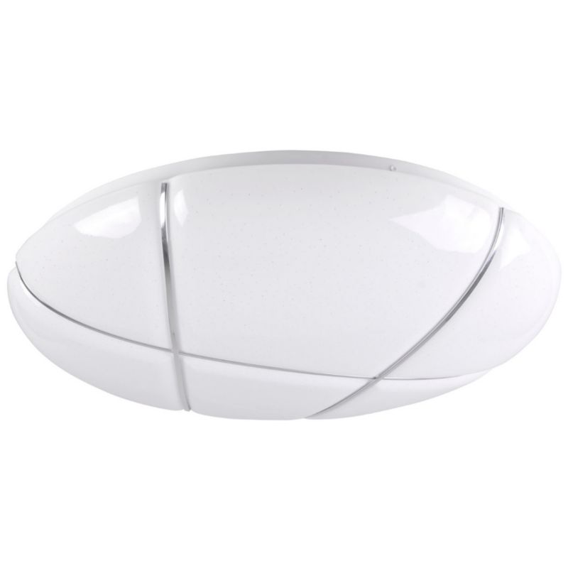 Plafon sufitowy nowoczesny Polux Atlas biały chromowany LED 72W 3000K-6500K 8000lm pilot IP20 wym: 9 x 48 x 48 cm - 1 szt.