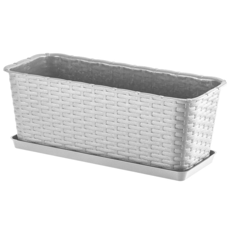 Doniczka KADAX Donica Balkonowa Podstawka 40cm szara 1szt.