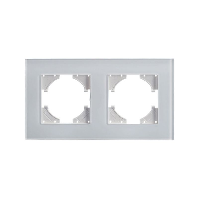 Ramka podwójna ViPlast SZKŁO pozioma Biała Seria ViP 1 szt.