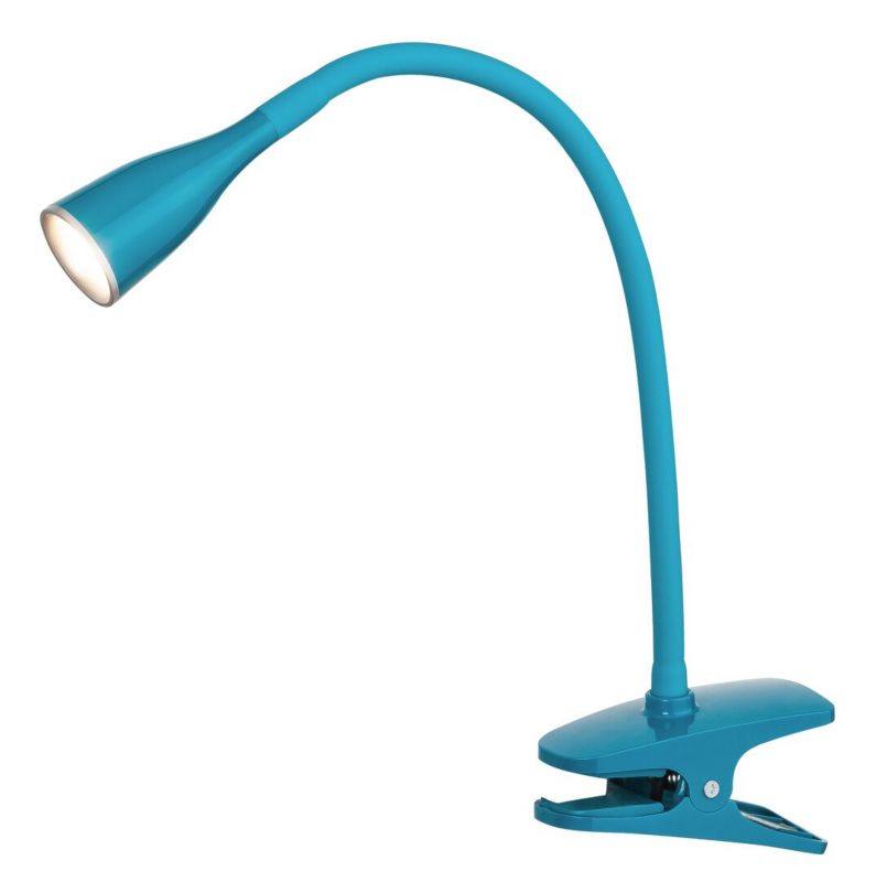 Lampa biurkowa Rabalux Jeff niebieska LED 4.5W 3000K 330lm z klipsem IP20 wym: 35 x 13 x 13 cm tworzywo sztuczne - 1 szt.