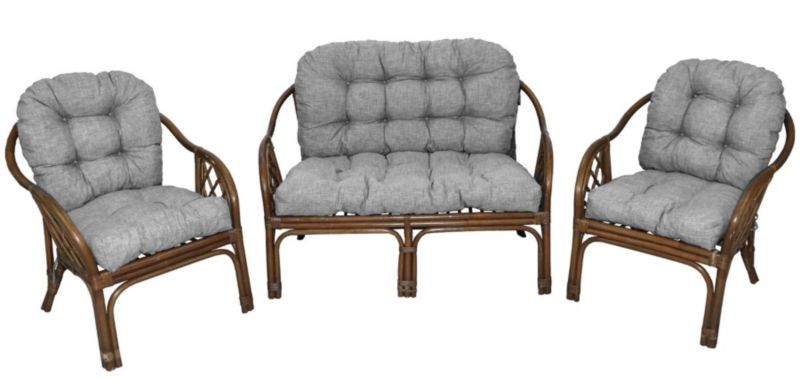 Poduszki na meble rattanowe AMPO komplet szary 1 kpl.