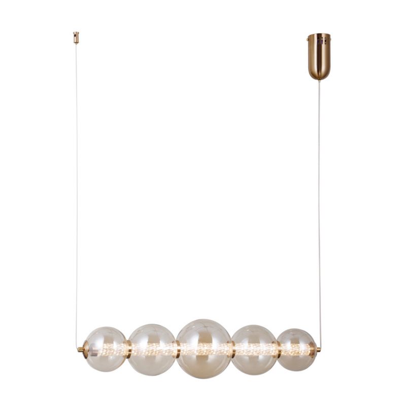 Lampa wisząca Italux Butero 7125 złoto-bursztynowy dekoracyjna wbudowany LED 18W 1 szt.