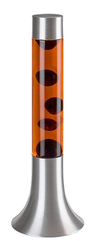 Lampka stołowa Rabalux Poppilol pomarańczowo-srebrna LED 25W 3000K 34lm lawa IP20 wym: 37.5 x 5.5 x 5.5 cm metal - 1 szt.