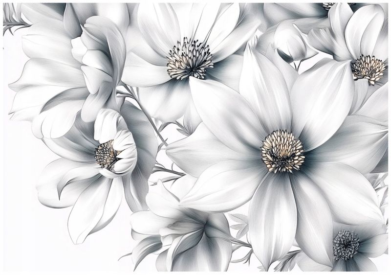 Tapeta Ścienna 3D Kwiaty WALLARENA 400x280 cm Fototapeta Na Flizelinie 1 szt.