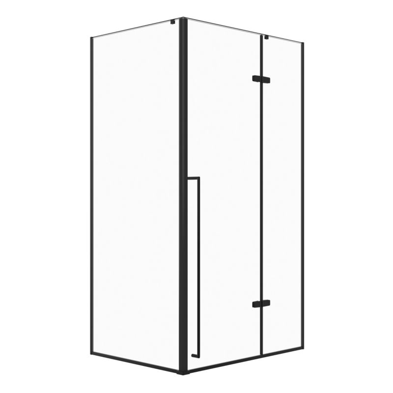 Kabina prysznicowa SEVANTE 100x80 prostokątna uchylna ILEX czarna 1 szt.