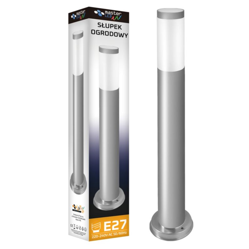 Lampa ogrodowa LED MasterLED Manila E27 65cm IP44 srebrna 1 szt
