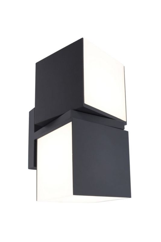 Kinkiet ścienny zewnętrzny Lutec Cuba antracytowo-biały LED 23W 4000K 1000lm IP54 wym: 21,3 x 14,7 x 10 cm aluminium - 1 szt.