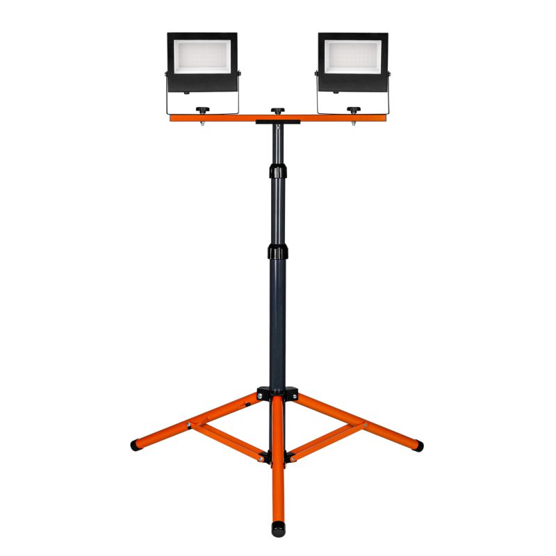 Zestaw naświetlacz LED XUDO Mola statyw 2x50W IP65 4500K neutralna biel pomarańczowy szary 1 szt.