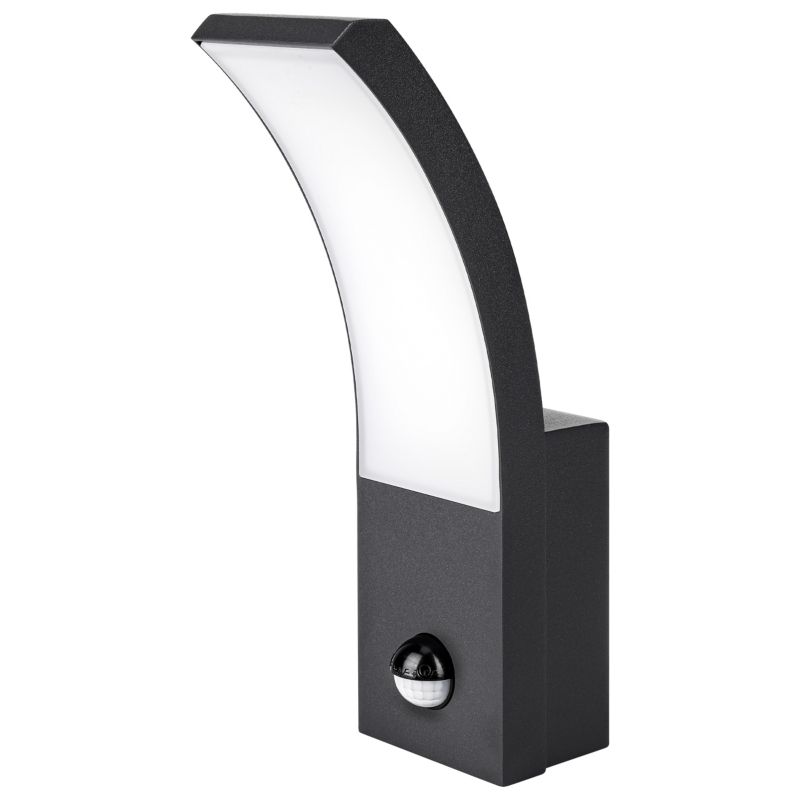 Kinkiet zewnętrzny elewacyjny LED MasterLED Loreto 9W 4000K IP54 z czujnikiem PIR antracyt 1 szt.