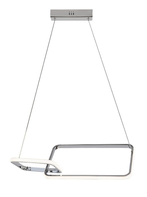 Lampa wisząca Rabalux Malwen 3682 chromowana biała nowoczesna wbudowany LED 36W 1 szt.