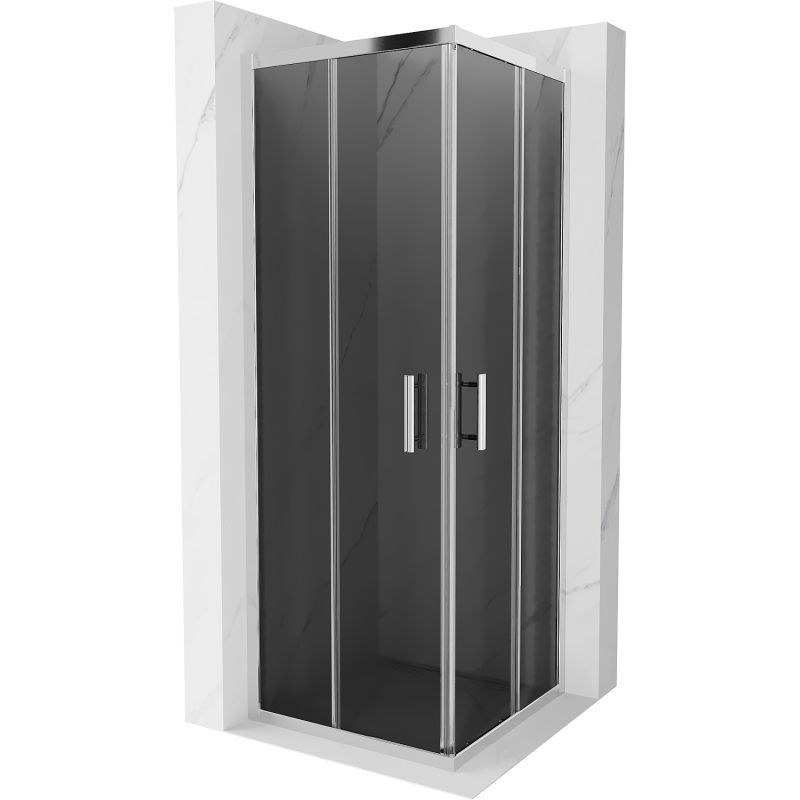 Kwadratowa kabina prysznicowa Mexen Rio grafit chrom 1 szt.