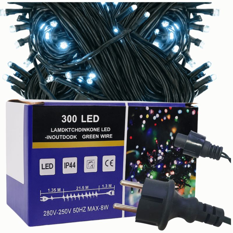 Lampki choinkowe 300 LED MODO24 flash biały zimny 1 kpl