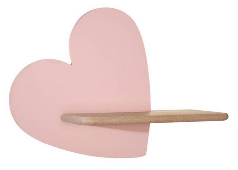 Kinkiet ścienny Candellux Heart różowo-jasne drewno LED 5W 4000K 250lm IP20 wym: 26 x 36 x 12 cm - 1 szt.