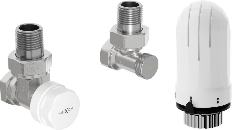 Zestaw termostatyczny kątowy Mexen G03 nikiel W913-012-938-01 1 szt.