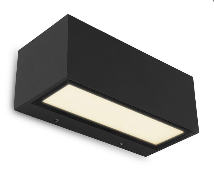 Kinkiet ścienny zewnętrzny Lutec Gemini czarny LED 20W 3000K 1230lm IP54 wym: 8,5 x 22 x 10,3 cm aluminium - 1 szt.