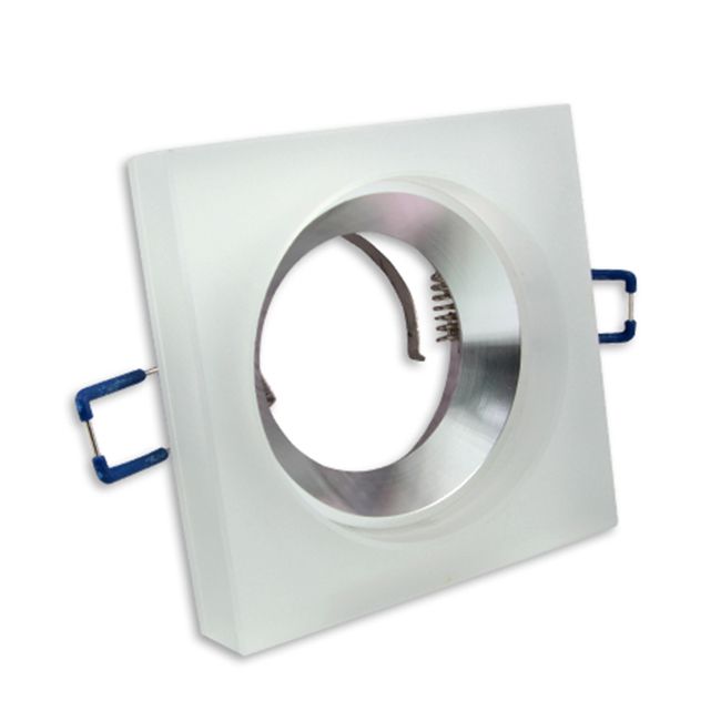 Oprawa halogenowa GU10 LED MasterLED Mira 9cm IP20 biała ze srebrnym środkiem 1 szt.