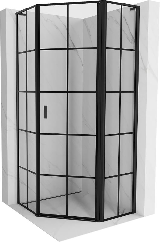 Kabina prysznicowa Mexen Mist L czarna 100x100 cm - 8A8L-100-100-70-77-P 1 szt.