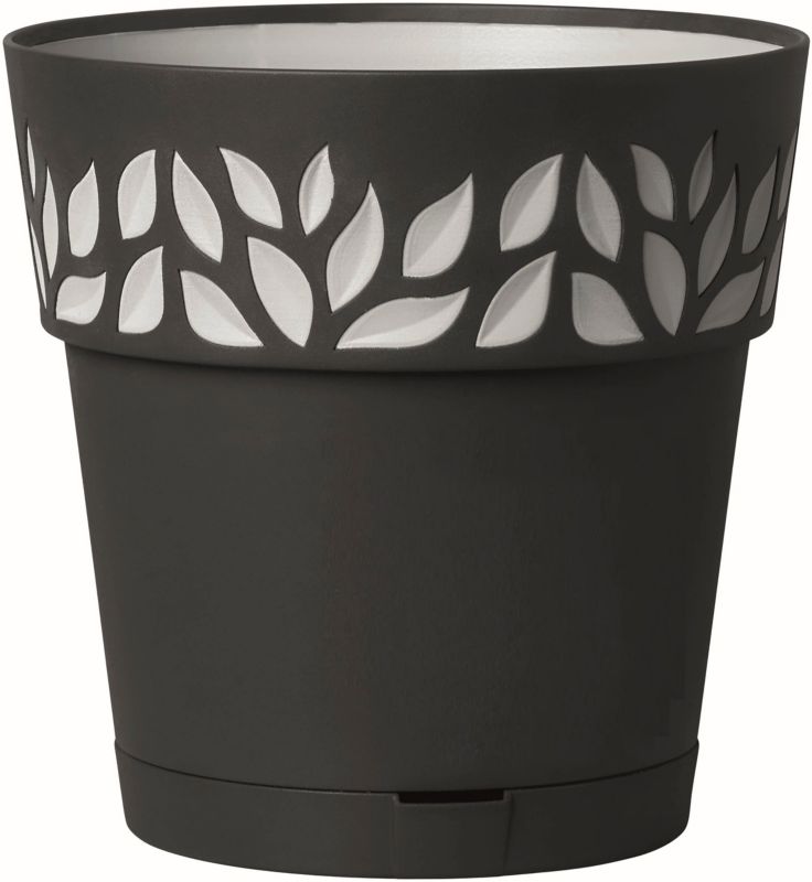 Doniczka z podstawką Cloe 25 cm antracyt
