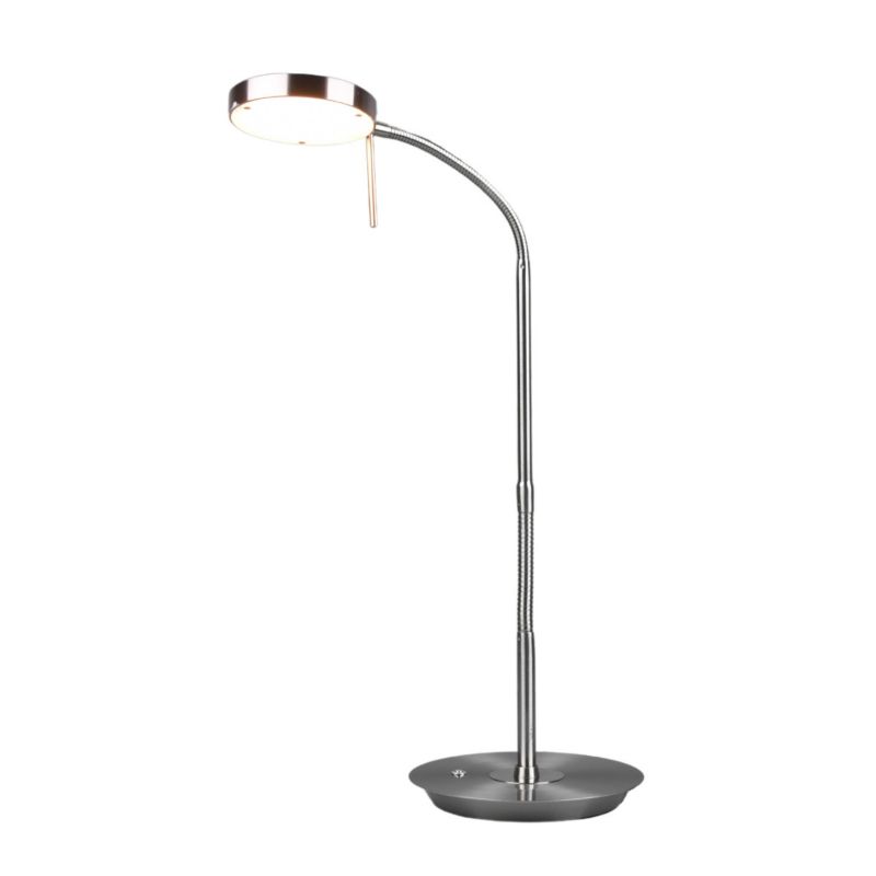 Lampa biurkowa Trio Monza srebrna LED 12W 2300K-4000K 1400lm IP20 wym: 57 x 19 x 46 cm metal - 1 szt.
