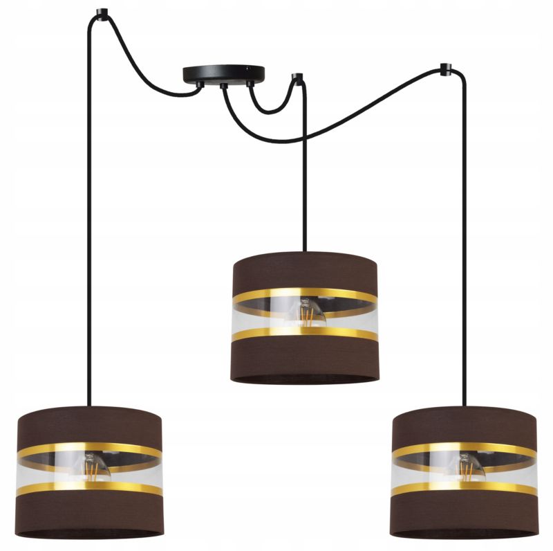 Lampa sufitowa wisząca Light Home LH Spider Elegance Gold 3x E27 60W brązowy/czarny 1szt.