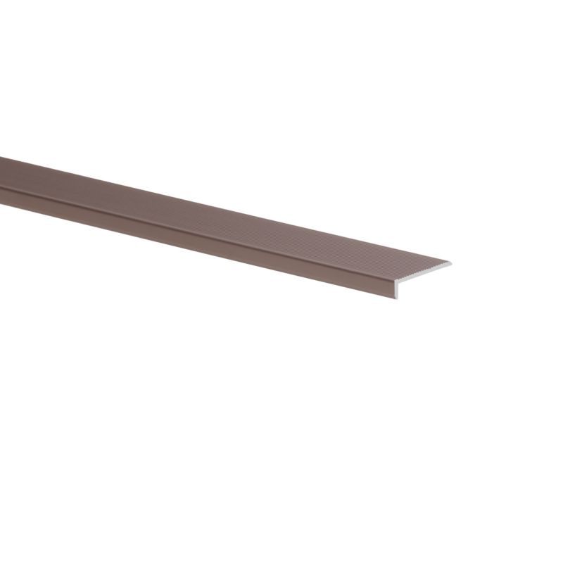 Profil schodowy aluminiowy gładki 2000 x 25 x 6 x 1,5 mm tytan