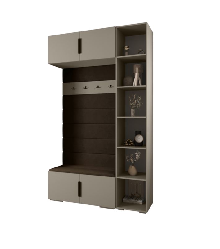 Garderoba do przedpokoju Abiks INOVA 1 Z20 kaszmir+czarny+manila04 1szt.