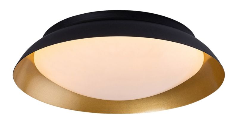 Plafon sufitowy Rabalux Hafsa czarno-złoty-biały LED 20W 3000K 1080lm IP20 wym: 7,5 x 30 x 30 cm metal - 1 szt.