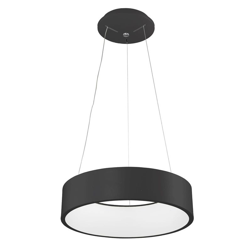 Lampa sufitowa wisząca Italux Chiara 9004 czarno-biała 45.5 cm szerokości wbudowany LED 32W 1 szt.