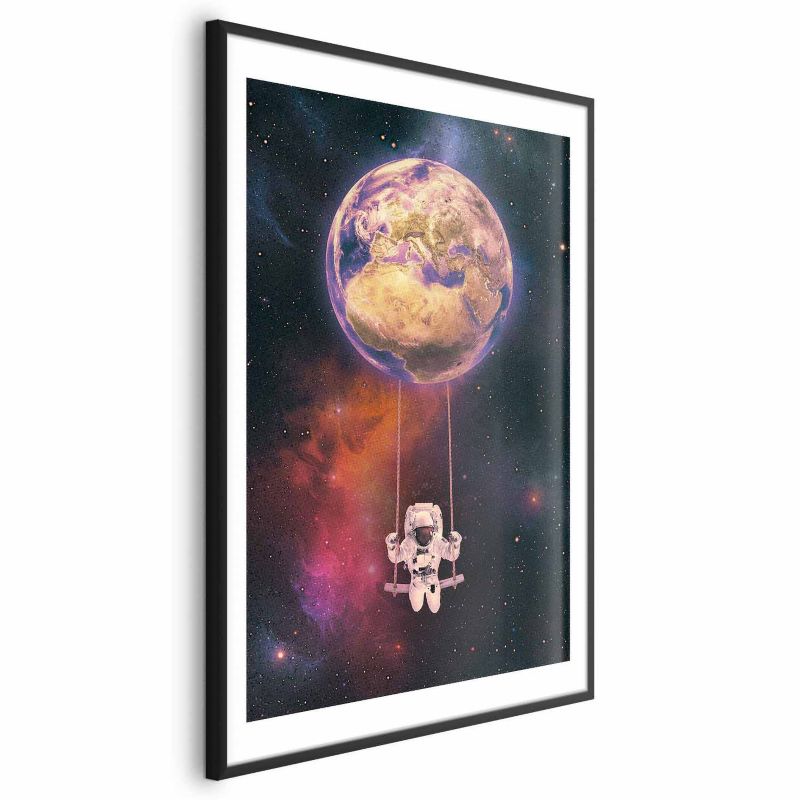 Plakat Artgeist Kosmiczna huśtawka 29,7x42 cm z ramą czarną 1 szt