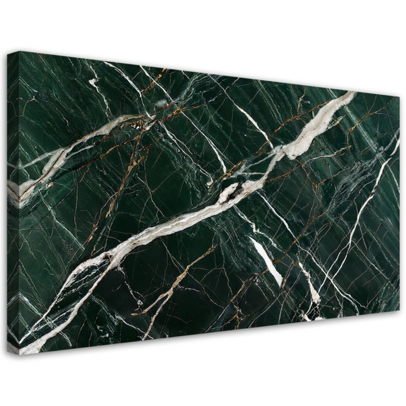 Obraz na płótnie Feeby Zielony Marmur Struktura Kamień 120x60cm 1szt