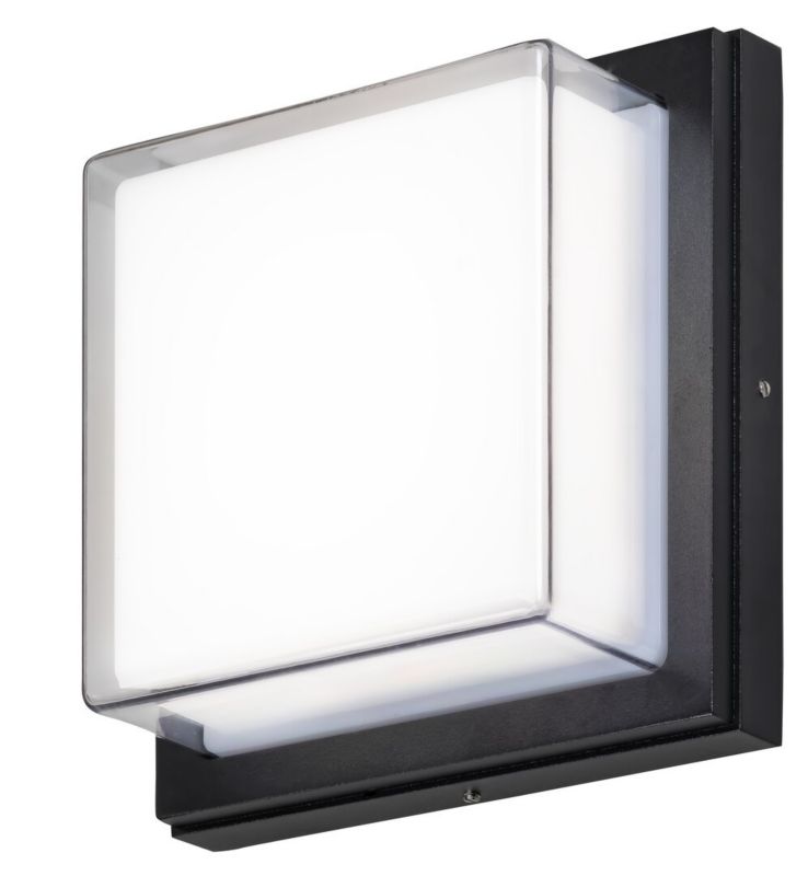 Kinkiet ścienny zewnętrzny Rabalux Andorra czarno-biały LED 12W 4000K 650lm IP54 wym: 18,5 x 18,5 x 8,5 cm metal - 1 szt.
