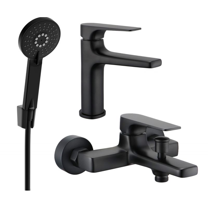 Zestaw wannowy Mexen Lynx czarny 745903R40-70 1 szt.