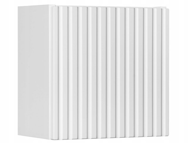 Szafka Łazienkowa Wisząca KOSTKA 30 cm Biała z Ryflowanym Frontem Nova White Furnidea 1 szt.