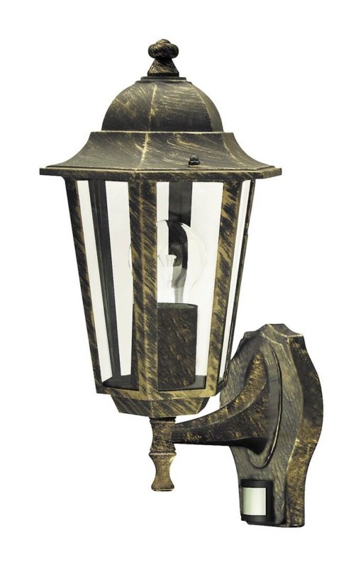 Kinkiet zewnętrzny z czujnikiem Rabalux Velence antyczne złoto 1 x E27 x 60W IP43 wym: 36 x 21 x 23 cm - 1 szt.