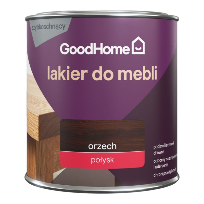Lakier do mebli GoodHome orzech połysk 0,25 l