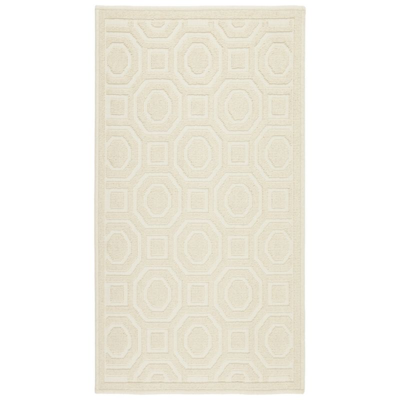 Dywanik łazienkowy Lino 73x135 cm e-floor bawełna egipska geometryczny beżowy 1 szt