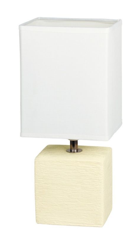 Lampka stołowa Rabalux Orlando biało-kremowa 1 x E14 x 40W IP20 wym: 30 x 13.5 x 13.5 cm ceramika - 1 szt.