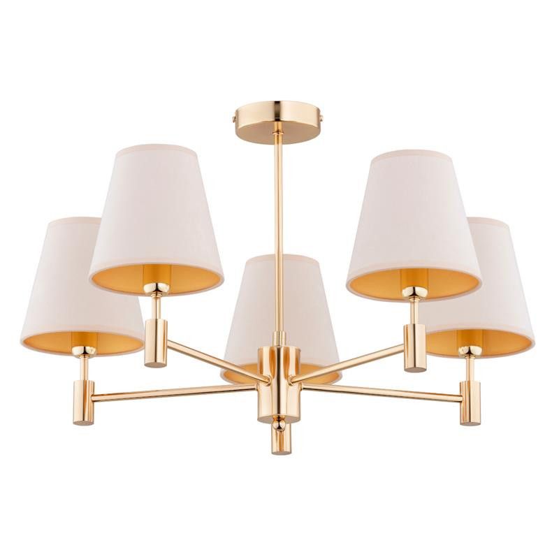 Żyrandol Alfa Astrit złoto-kremowy 5 ramienny 5xE14 x 10W 1 szt.