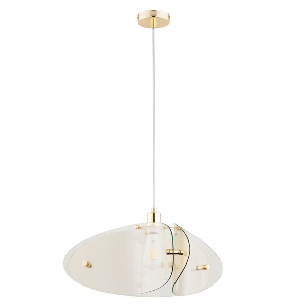 Lampa wisząca Alfa Kelis złoto-przezroczysty nowoczesna 1xE27 x 15W 1 szt.